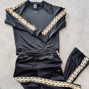Nike Black and Gold Track Set Like New!